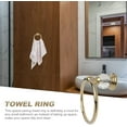 thumbnail image 4 of 1pc Towel Rack Bath Towel Hooks Brass Towel Bar Gold Towel Towel Ring Gold Towel Ring Hand Towel Ring Kitchen Towel Holder Round Stainless Steel Hanging Ring Accessories, 4 of 5
