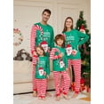 thumbnail image 1 of 2023 New Christmas Pajamas Set Santa Striped Print Mother Father Kids Matching Clothes Soft Loose 2 Pieces Sleepwear Family Look, 1 of 3