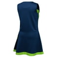 thumbnail image 3 of Girls Preschool Navy Seattle Seahawks Two-Piece Cheer Captain Jumper Dress with Bloomers Set, 3 of 4