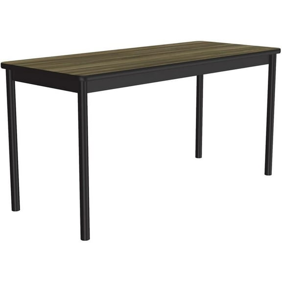 Correll 24"W x 48"D High Pressure Lab Table in Colonial Brown Hickory