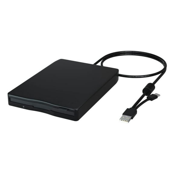 Portable External 3.5" FDD Drive With USB and USB C Floppy Disk Reader for Easy Data Transfer