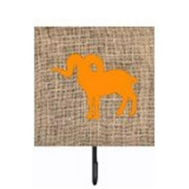 Carolines Treasures BB1007-BL-OR-SH4 Sheep Burlap And Orange Leash Or Key Holder