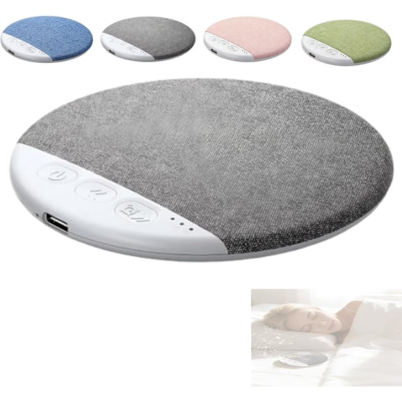 Sleep Pillow Speaker, Bluetooth Pillow Speaker Under for Sleeping – Mini Bone Conduction Sleep Aid with Stereo Bass with White Noise Timer Wireless Sleep Aid (Grey)