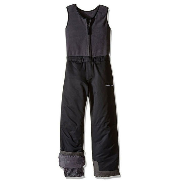Arctix Kids Limitless Fleece Top Bib Overalls, Black, 3T