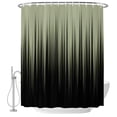 thumbnail image 2 of Shower Curtains for Bathroom, Sage Green Black Ombre Waterproof Fabric Shower Curtain, Modern Abstract Striped Gradient Decorative Bathroom Curtain for Bathtub, 72"x72", No Hooks Included, 2 of 9