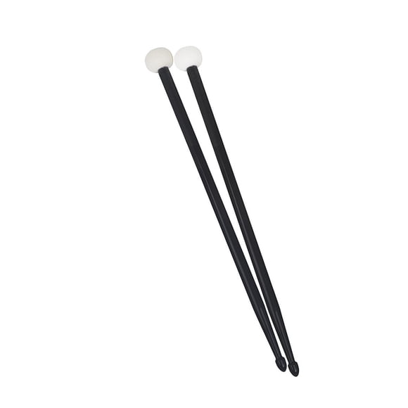 1 par de baquetas de timbales multicolores Advancent palillos de tambor de cabeza de fieltro negro