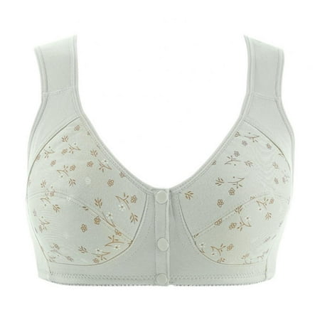 

Front Button Bra Wireless Bra Printed Cup Bra Push Up Lingerie Women Bra 3-breasted Bra Cotton Vest Bra Female Wire Free Bra Seamless Bra