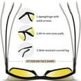 thumbnail image 5 of Joopin Night Vision Glasses for Men and Women Al-Mg Ultralight Temples Yellow Driving Glasses with UV Protection and Anti Glare, 5 of 8