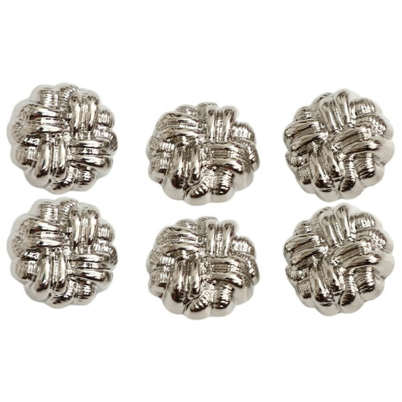 Doomiva Clothes Buttons Retro Metal Sewing Buttons for Blazer, Suits, Coat, Uniform, Jacket Size A 6Pcs Silver One Size