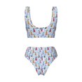 thumbnail image 2 of Honeii Sailboats And Seagulls Print Women’s Bikini Set,Two Piece Swimsuit Bathing Suits,Stylish High Elasticity Swimwear for Beach and Pool, 2 of 7