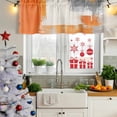 thumbnail image 6 of Burnt Orange Gray Valances for Windows, Decorative Rod Pocket Window Valance Curtains, Geometric Oil Painted Abstract Modern Short Curtain Drapes for Kitchen/Living Room, 2 Panels, 54" W x 18" L, 6 of 8