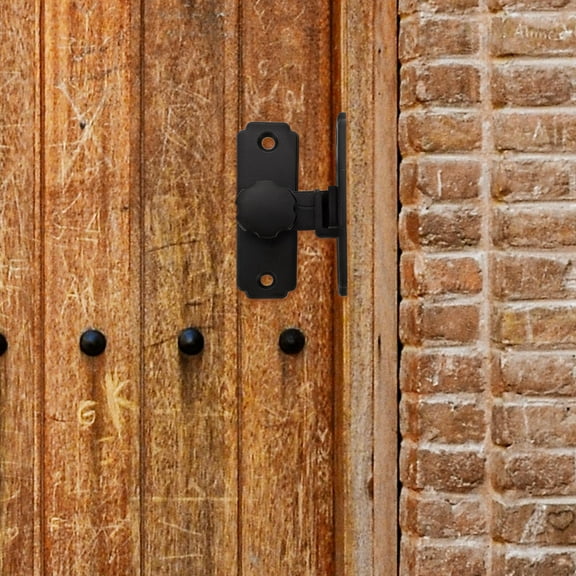 WHAMVOX Farm Door Latch Door Lock Cabinet Latch 8.2X4.5CM Black