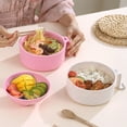 thumbnail image 4 of Advancent Necesidades del dormitorio universitario Tazón de fideos multifuncional Sartén de fideos rápidos Lamian para poner instantáneo Cocina y Comedor Rosa, 4 of 6
