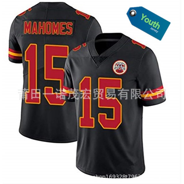 Chiefs Kids Youth Embroidered Rugby Jersey Chiefs15# 87# Kelce Replica Player Name Jersey