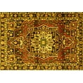 thumbnail image 1 of Ahgly Company Machine Washable Indoor Rectangle Persian Yellow Traditional Area Rugs, 7' x 10', 1 of 4