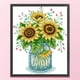 thumbnail image 1 of Cuadros Decorativos Bordado parcial Hilo de algodón ecológico Punto de cruz de girasol impreso de 14 quilates (HA013) Wdftyju  embutido en tela, 1 of 9