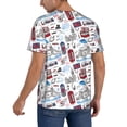 thumbnail image 2 of Vsdgher London Landmark2 Mens T-Shirts Baseball Vintage Fashionable Lightweight Casual Crew Neck Slim Fit with Long Sleeves-Large, 2 of 7
