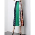 thumbnail image 3 of Ladies Vintage High Waist Skirt Boho Print Pleated Midi Long Maxi Skirt, 3 of 4