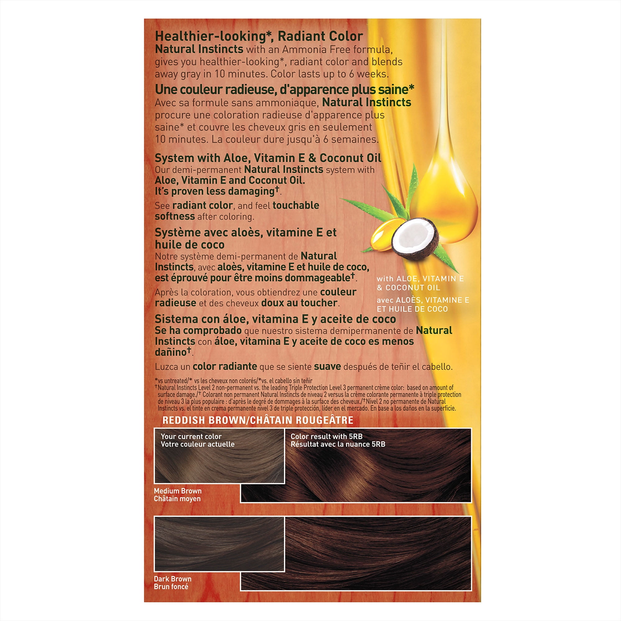 Clairol Natural Instincts Semi-Permanent Hair Color, Reddish Brown Sedona Sunset, 5RB/16RG