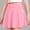 Pink, variant on OGLCCG Girls Pleated Skirt Casual Stretch Waist Flared Plain Pleated Mini Skater Skirt High Waisted A Line School Uniform Skirts 4-15 Years