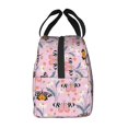 thumbnail image 2 of Lsque Pink Butterfly Daisy Pattern Lunch Bag Women/Men Insulated Lunch Box,Small Leakproof Cooler Food Lunch Containers Reusable High Capacity Lunch Tote Bags, 2 of 6