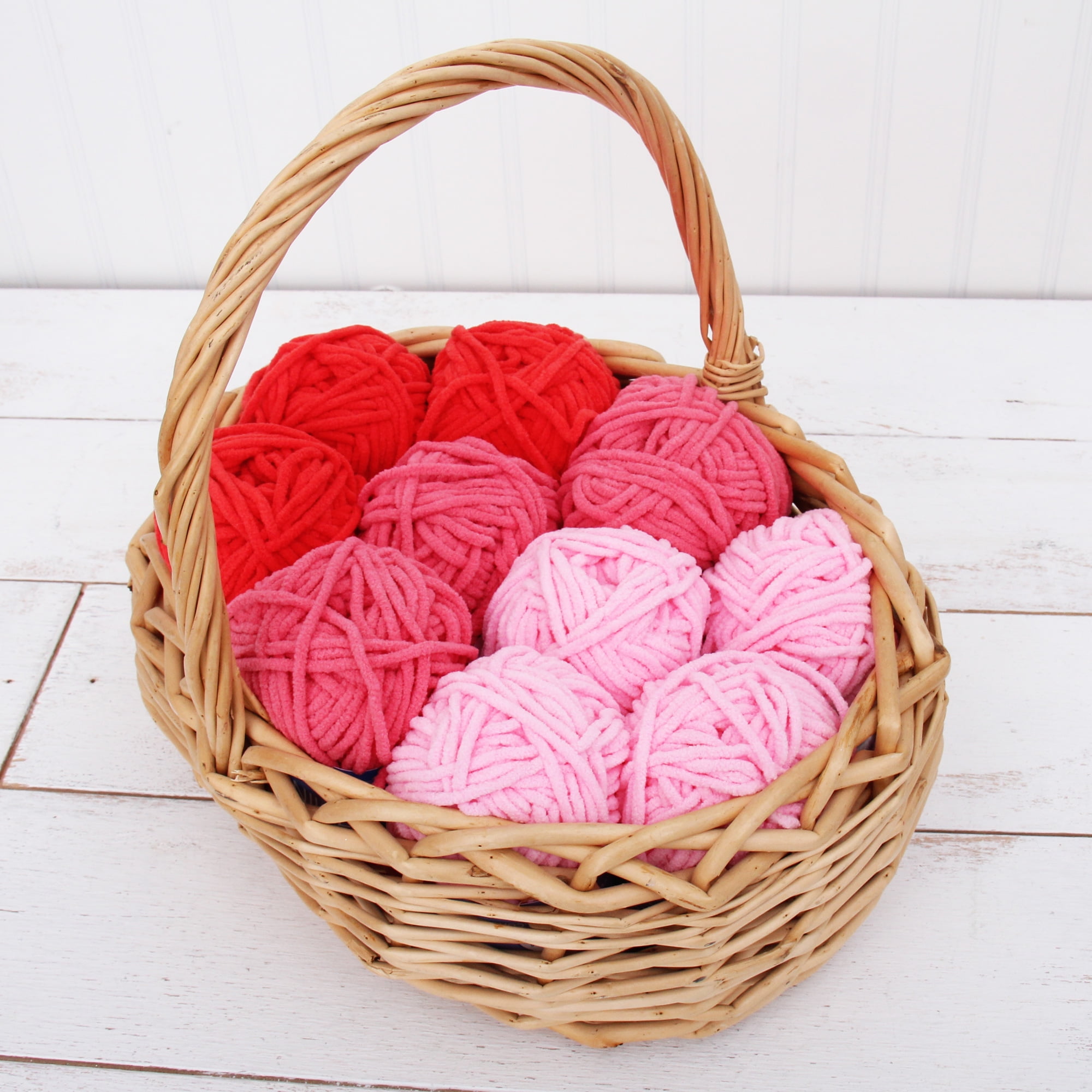 ThreadArt Chenille Yarn Set for Crocheting, Knitting, Amigurumi, Super Soft Plush Velvet Yarn - Bright Colors - Pack of 5 Skeins - 50 Gram 60 yds #5 Fluffy Yarn Skeins - Plush Yarn