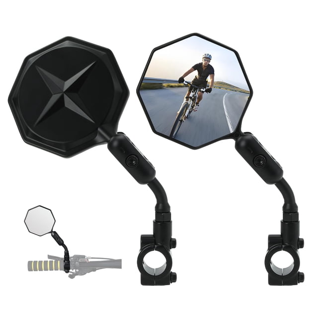 Espejo para bicicleta SHEJISI, 2 piezas, aleación de aluminio, ajustable 360°