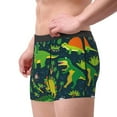 thumbnail image 4 of Disketp Dinosaurs And Tropical Leaves And Flowers Men'S Boxer Briefs,Soft And Breathable Cotton Underwear With Comfortflex Waistband, 4 of 9