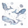 thumbnail image 1 of 1 Set Wall Stickers Cartoon Blue Whale Wall Art Decor Kindergarten Wall Decals, 1 of 3