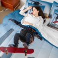 thumbnail image 4 of jejeloiu Skateboard Sport 7-Piece Twin Bedding Sets,Modern City Bedding Comforter Set For Boys Teens Reversible, 4 of 8