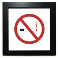 thumbnail image 1 of Logo no fumar Mesa de pared con marco cuadrado negro, 1 of 4