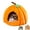 Orange, variant on HPZZ Pumpkin Cat Bed, Halloween Pumpkin Bed Cave for Cats Small Dogs, Pumpkin Cat Bed Basket, Pumpkin Cat House for Indoor Cats (Grey, Medium)