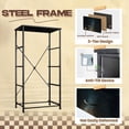 thumbnail image 4 of Gothic Dresser for Bedroom with 4 Storage Drawers Lit Candle Ornate Metal Candle Holder Warm Glowing Flame Dressers Chest of Drawers Steel Framed Fabric Closet Organizers for Dorm Entryway, 4 of 8