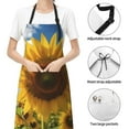 thumbnail image 6 of Naloa Sky Golden Sunflower Field Apron Kitchen Aprons with Pockets for Women Men Chef, 6 of 8