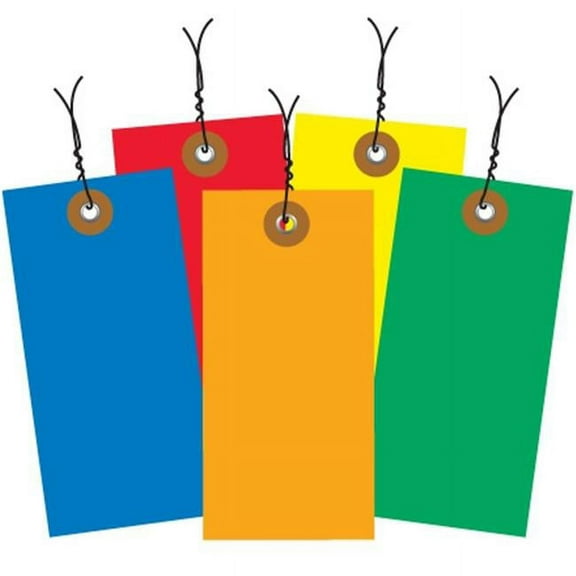 Tyvek  5.25 x 2.625 in. Yellow Pre-Wired Shipping Tag, 100 Per Case