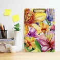 thumbnail image 5 of FMSHPON Yellow Lily Red Lotus Flower Clipboard Hardboard Wood Nursing Clip Board and Pull for Standard A4 Letter 13x9 inches, 5 of 7