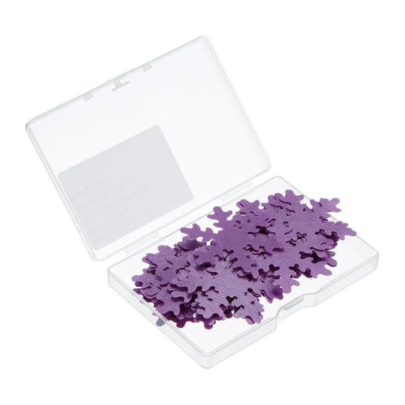 Uxcell Cupcake Toppers 50Pcs Purple Snowflake Cake Toppers Cupcake Toppers Cake Decorations for Wedding Birthday Party