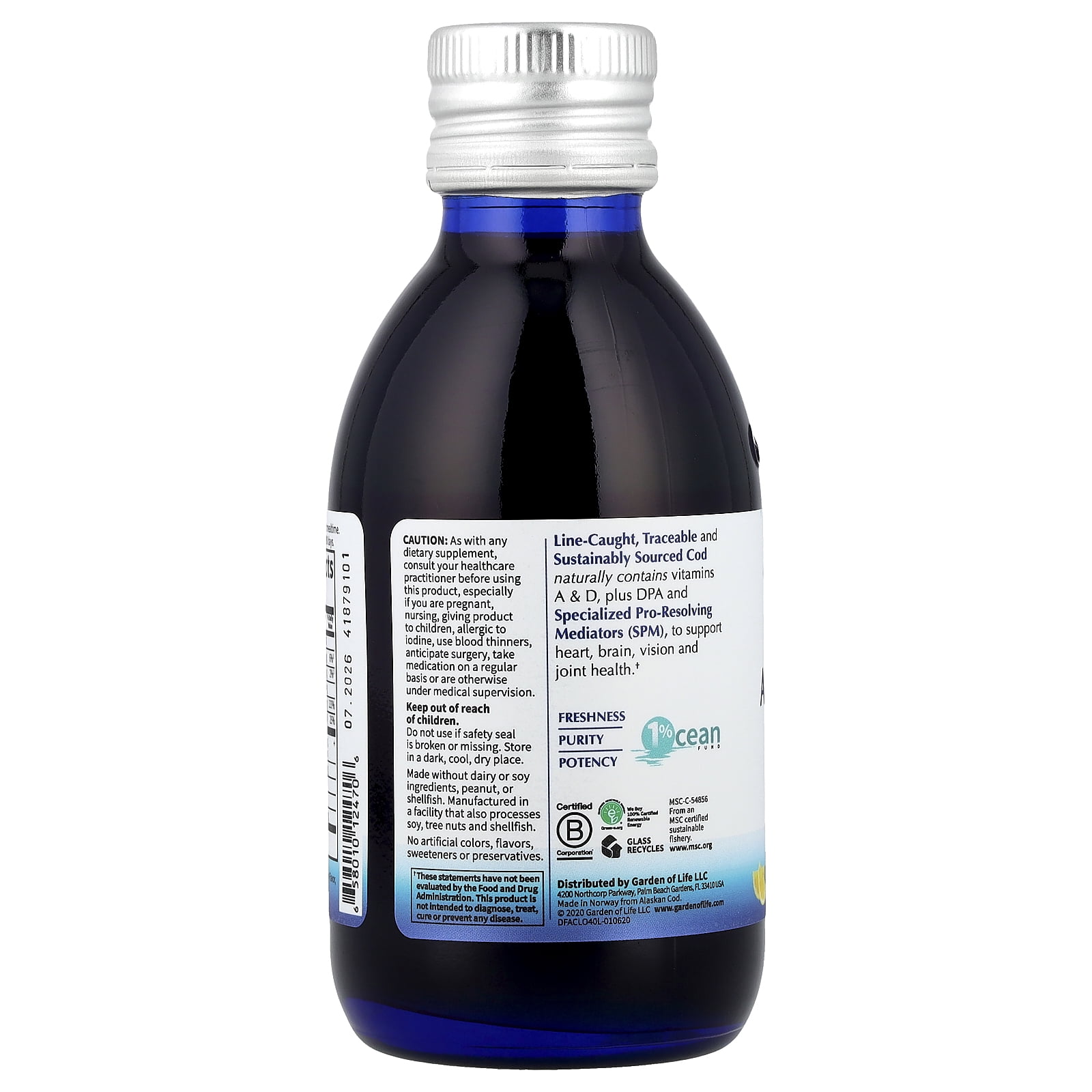 Garden of Life Dr. Formulated, Alaskan Cod Liver Oil, Lemon, 6.76 fl oz (200 ml)