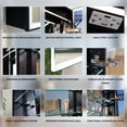 thumbnail image 3 of ANGELES HOME 30"x30" LED Mirrored Medicine Cabinet, Medicine Cabinets with Lights for Bathroom, Recessed or Surface Mount, Led Medicine Cabinet with Outlets & USB, Defogger, Dimmer, Double Open Door, 3 of 14