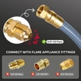 thumbnail image 5 of GASPRO 10FT Natural Gas Hose 3/8" ID with Quick Connect Fittings, Low-Pressure Gas Hose for Grill, Pizza Oven, Patio Heater, Weber, Char-Broil & More, 5 of 10