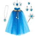 thumbnail image 5 of WIBACKER Princess Cape Set 6 Pieces Girls Princess Cloak with Tiara Crown, Wand for Little Girls Dress Up, 5 of 5