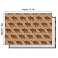 thumbnail image 5 of Brown Buffalo Pattern Summer Placemats Table Placemats Set Of 6-Linen Kitchen Washable Placemats Table Mats 11.8"x17.7" Non-Slip Heat Resistant, 5 of 5