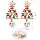 thumbnail image 1 of Pendientes de corona de árbol de Navidad, adornos navideños, decoraciones para el hogar, regalos de Navidad, decoración de Año Nuevo 2022, 2023, 1 of 4
