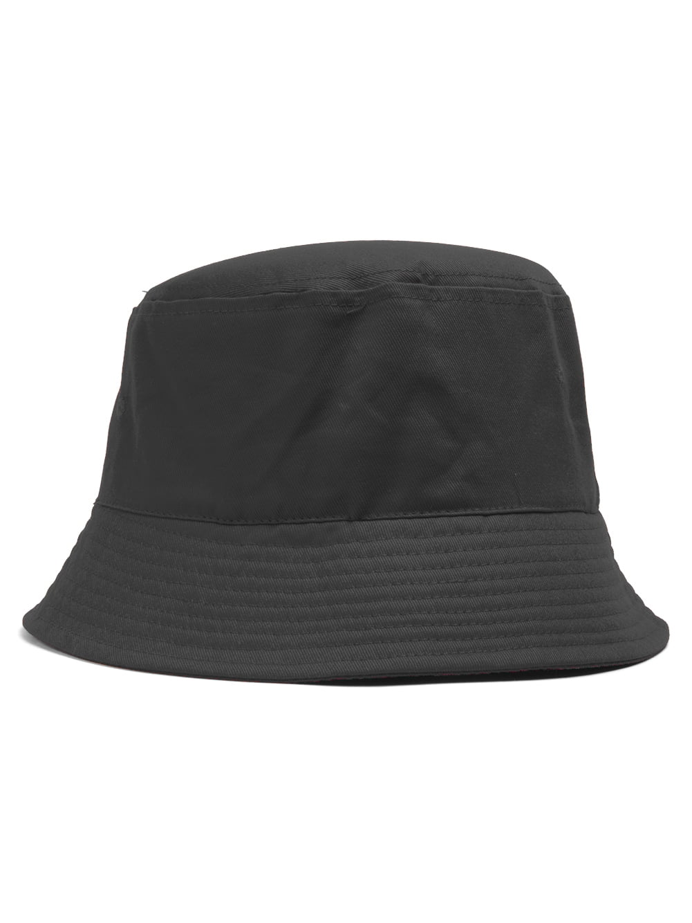 Bucket Hat For Men Women - Cotton Packable Fishing Cap, Black L/XL 