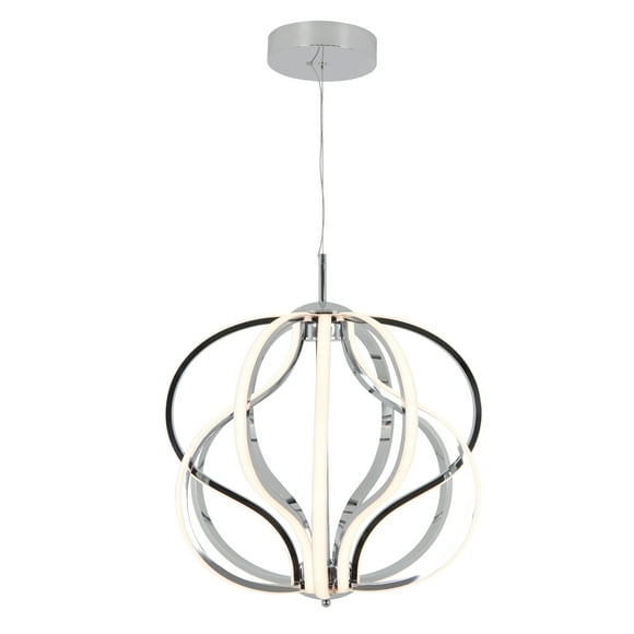 Artika Meridian Modern Pendant Light Fixture, Chrome