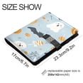 thumbnail image 3 of 9.2x6.7 inch Leather Notebook 100 Sheets, Multi-Pocket Design & Pen Loop Cute Halloween-themed Clipart Refillable Journal Organizer, 3 of 6
