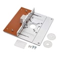 thumbnail image 1 of Mesa de fresado de aluminio con placa de inserción, tablero abatible para fresado eléctrico de madera con guía de calibre de inglete, banco de trabajo para sierra de mesa-B, 1 of 5
