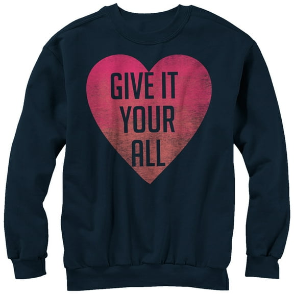 Women's CHIN UP Give it Your All  Sweatshirt Navy Blue X Large