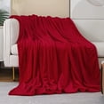 thumbnail image 3 of Fleece Blanket King Size Red 108 by Inches Blankets for Couch Sofa Bed 2 GSM Super Soft Cozy and Lu ury Bed Blanket for All Season 50"x60", 3 of 5