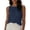 Navy, variant on Ymauqau Women's Crop Tank Tops Crew Neck Denim Sleeveless Shirts Trendy Casual Blouses Loose Cami Shirts with Pocket
